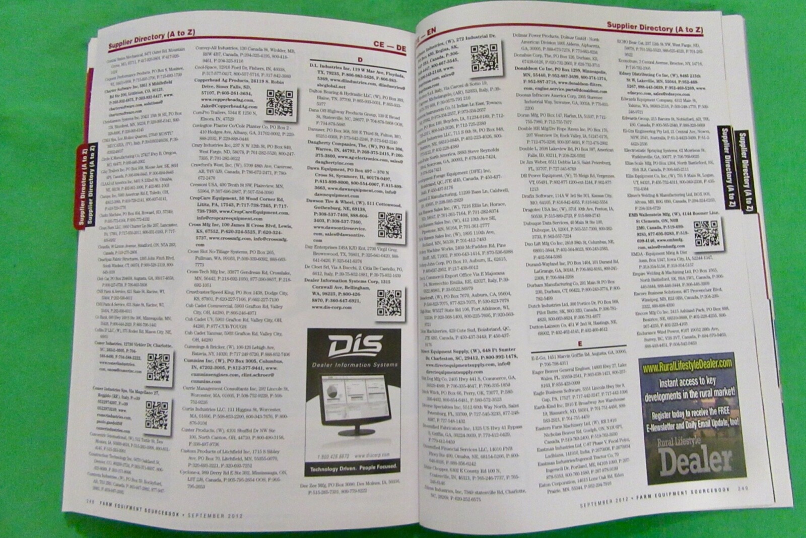 Farm Equipment Sourcebook 2013 ( September 2012) 9 Directories & 289 pages