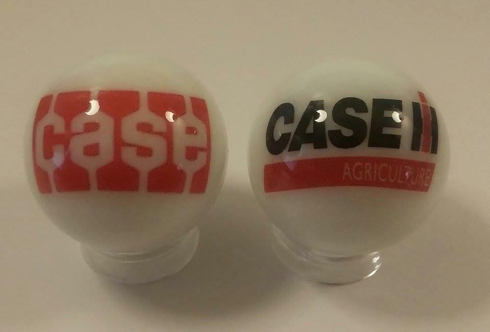 A Lot of 2 Case/IH Tractor Logos Advertising Glass Marbles