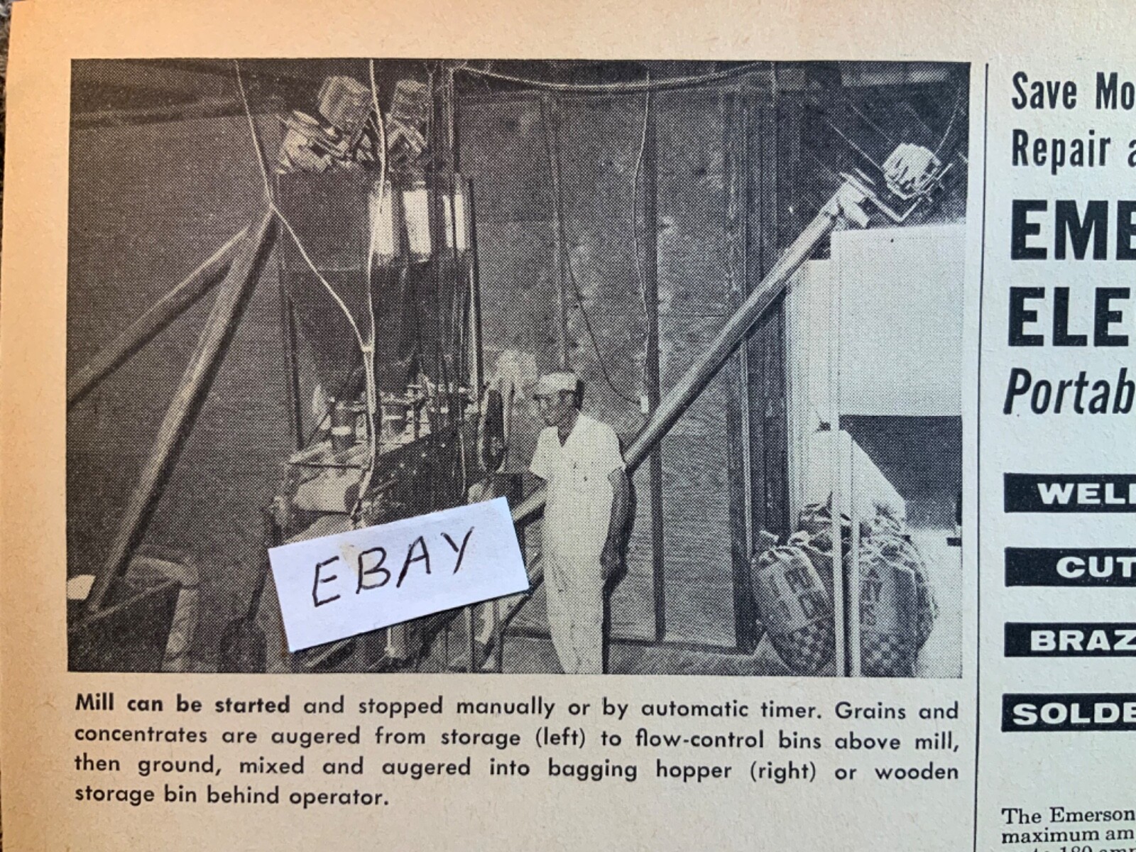 1961 Magaxine Article. Harold Vandiver. Lavonia, Georgia. Small Feed Mill