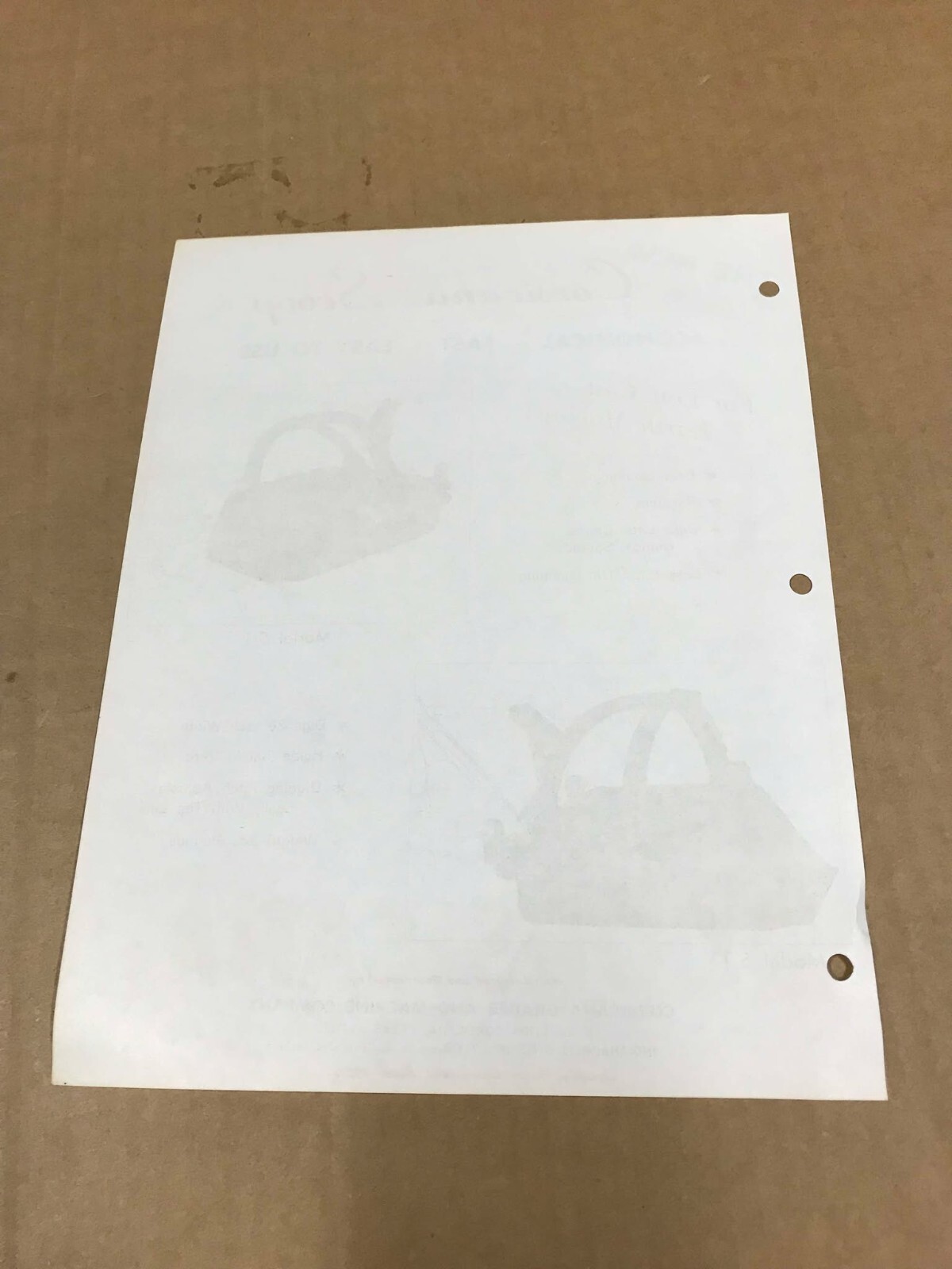 Vintage Corsicana Scoop Model S-1 Flyer