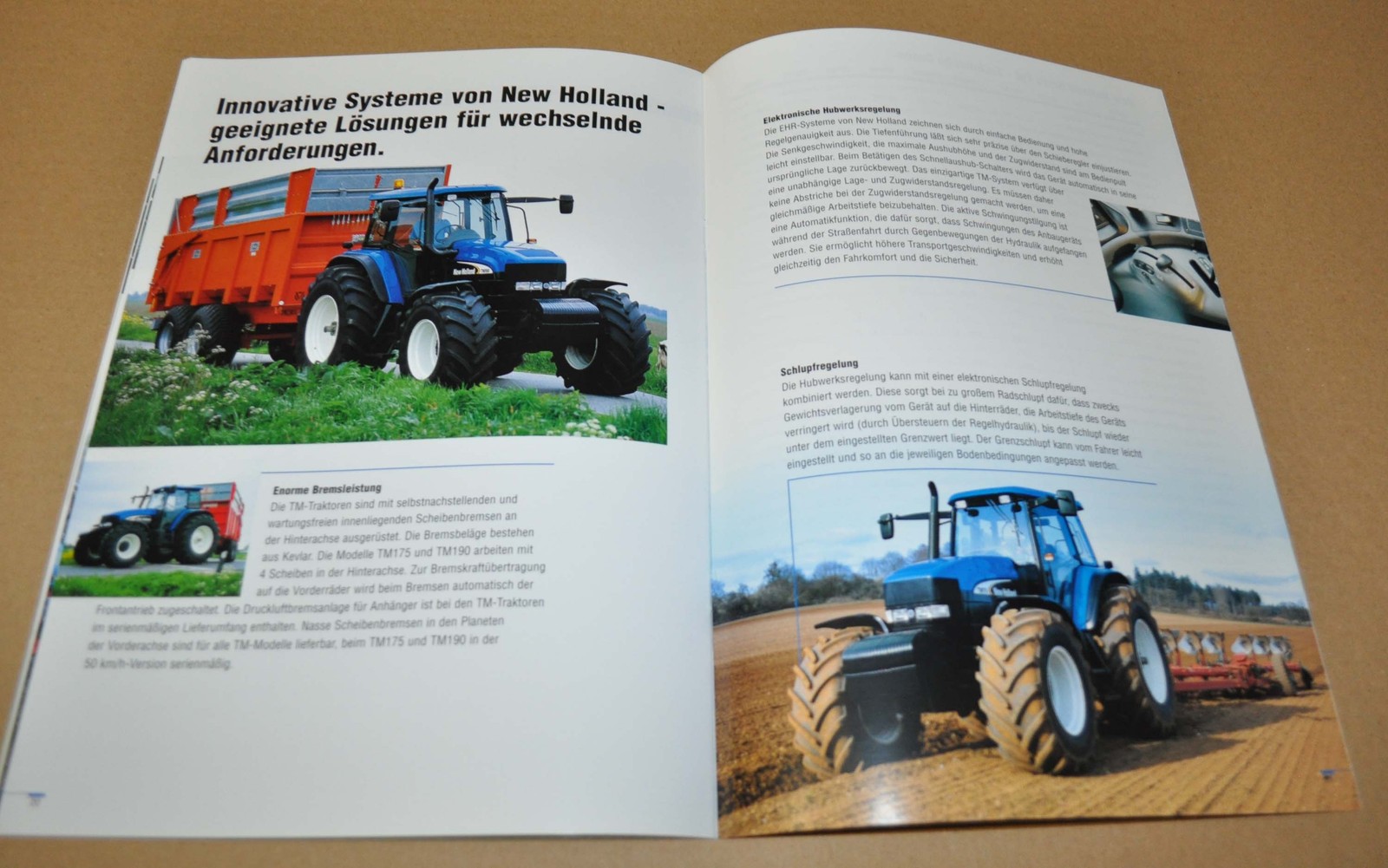 2002 New Holland TM120 TM130 TM140 TM155 TM175 TM190 Tractor Brochure Prospekt D