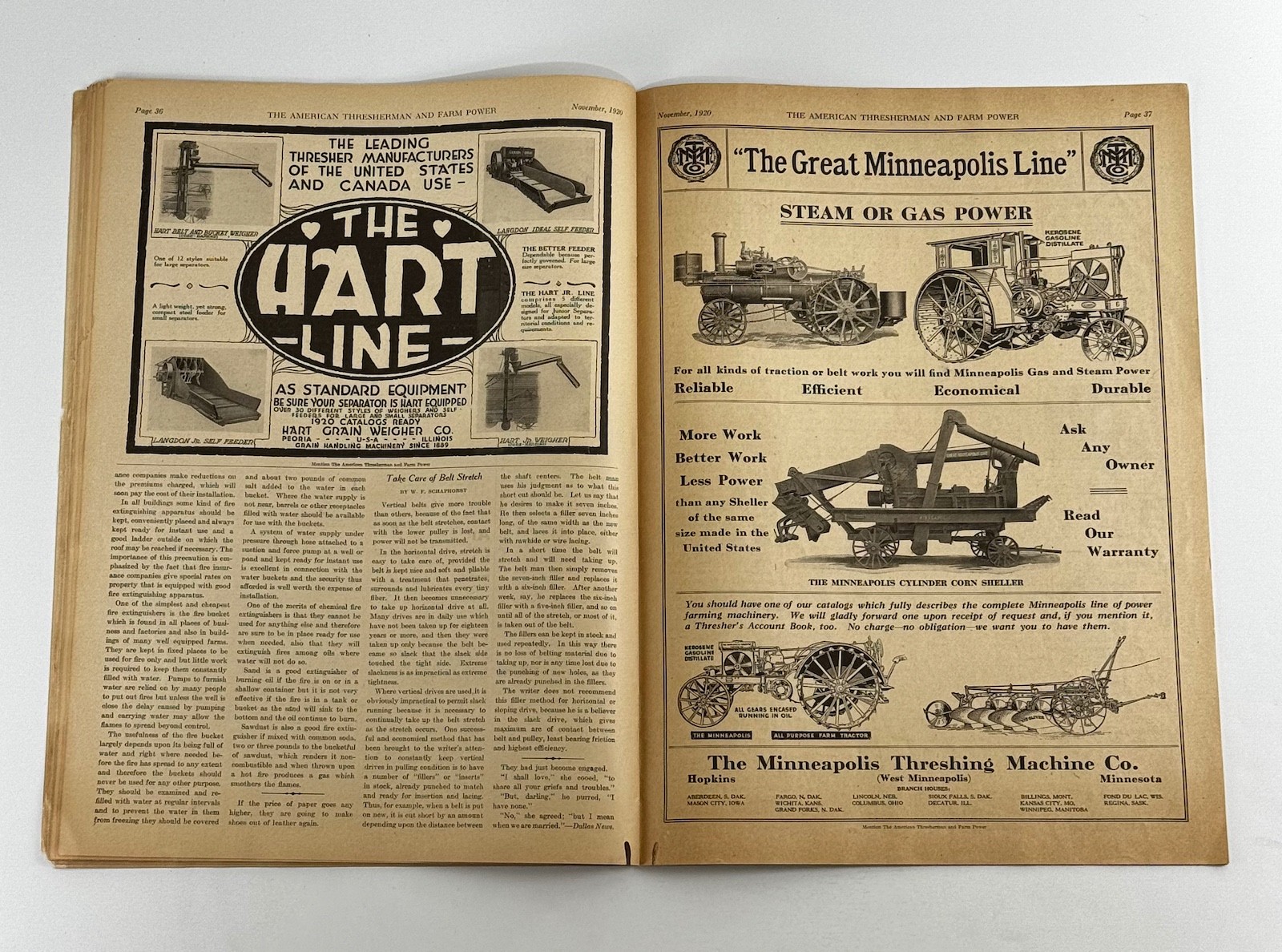 The American Thresherman & Farm Power MAGAZINE November 1920 MADISON, WIS.