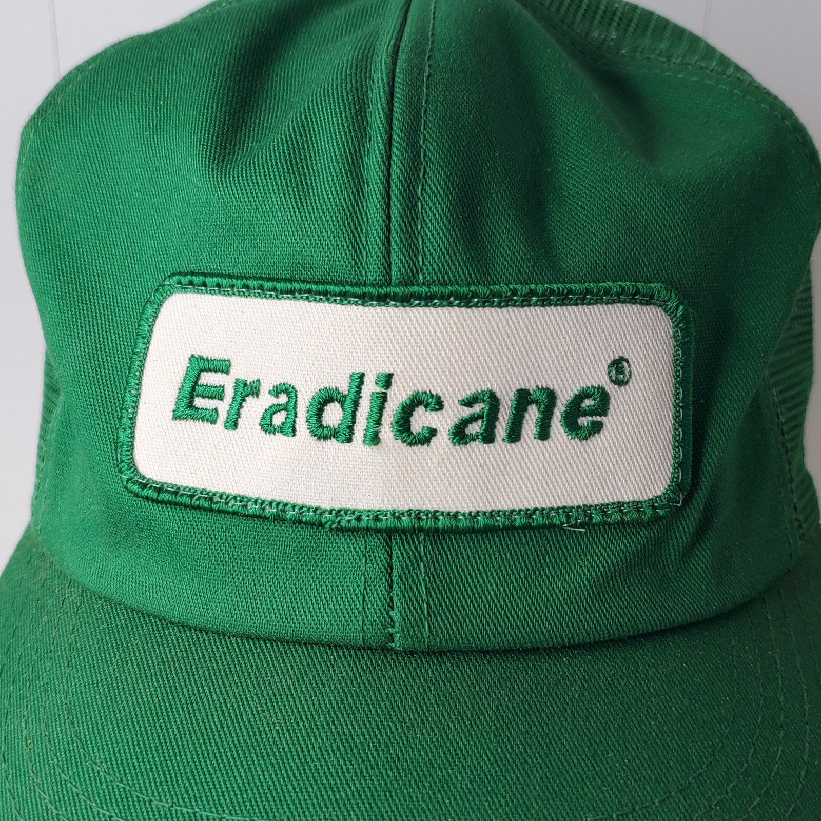 Vintage Eradicane Herbicide Patch Green Trucker Hat K-K Products Agriculture Ad