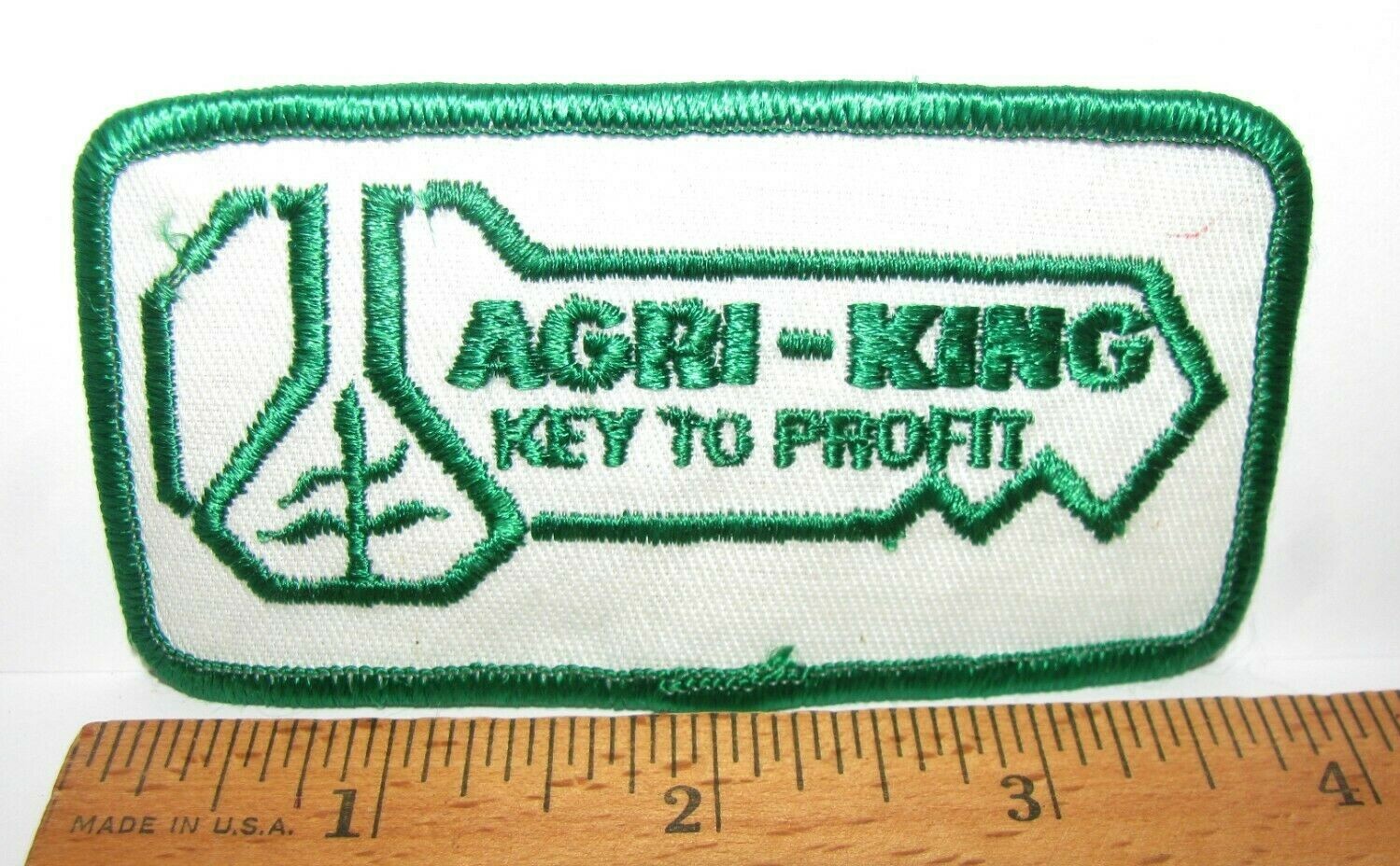 Agri King Nutritional Feed Company Uniform Hat Embroidered Patch Farm Animal cow
