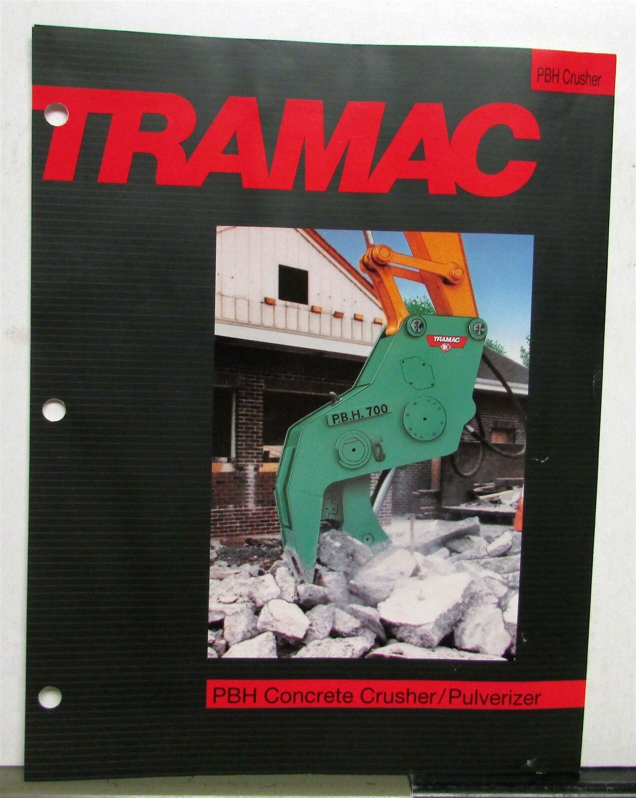 1990s Tramac PFH Crusher Pulverizer Construction Sales Data Sheet