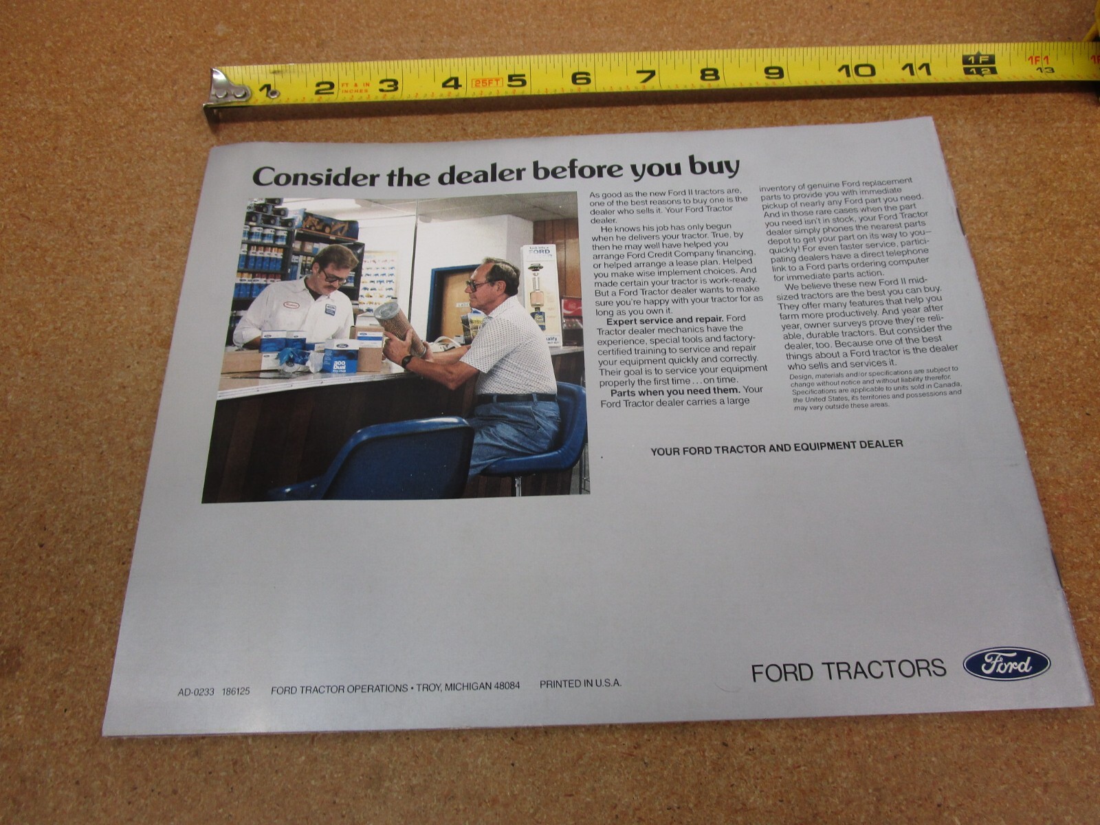1986 ? Ford Tractor 7710 7610 6610 5610 catalog sales brochure 24pg ORIGINAL