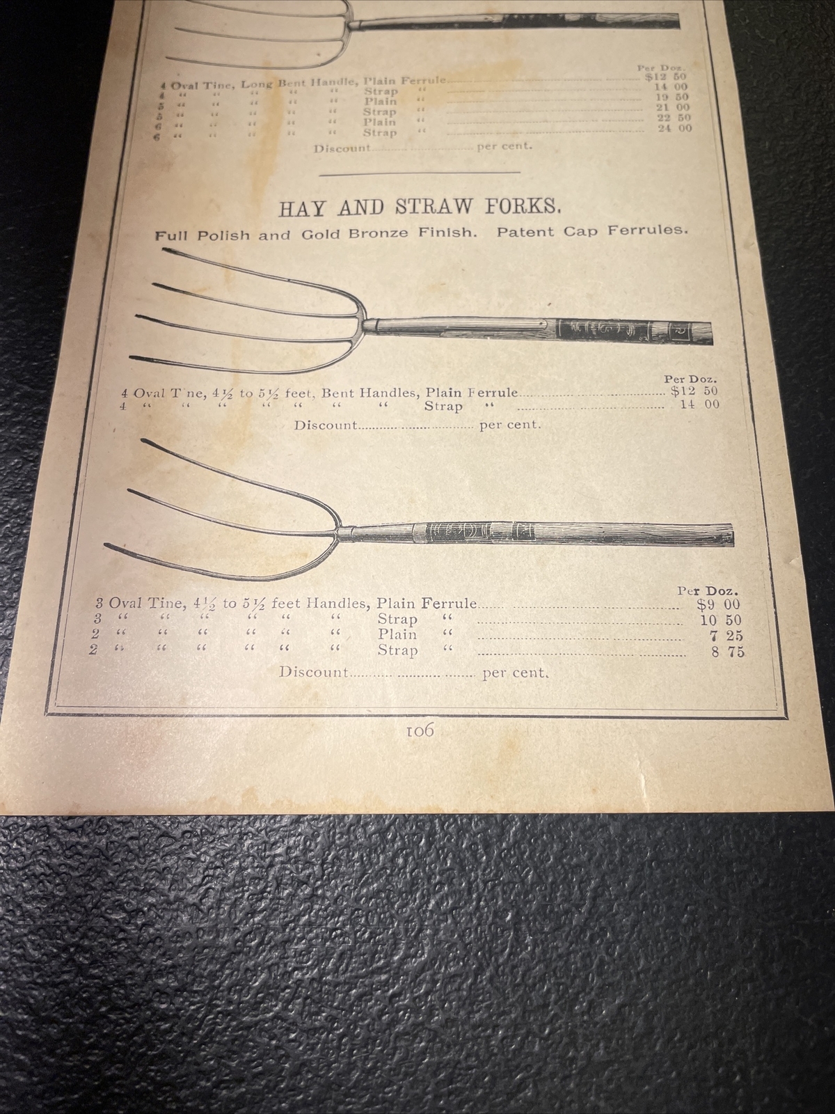1891 Baldwin – Manure, Hay & Straw Forks – Farm Advertising – New Orleans