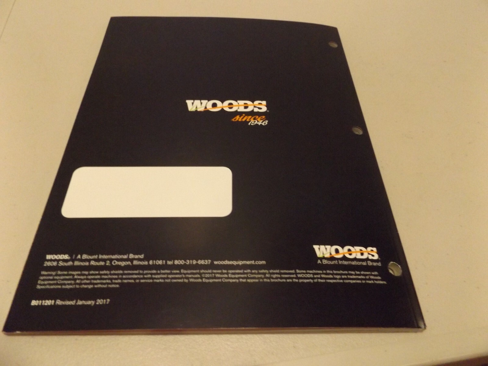 WOODS PRODUCT GUIDE 2017, QUALITY NEVER GETS OLD, B011201 Rev. Jan. 17