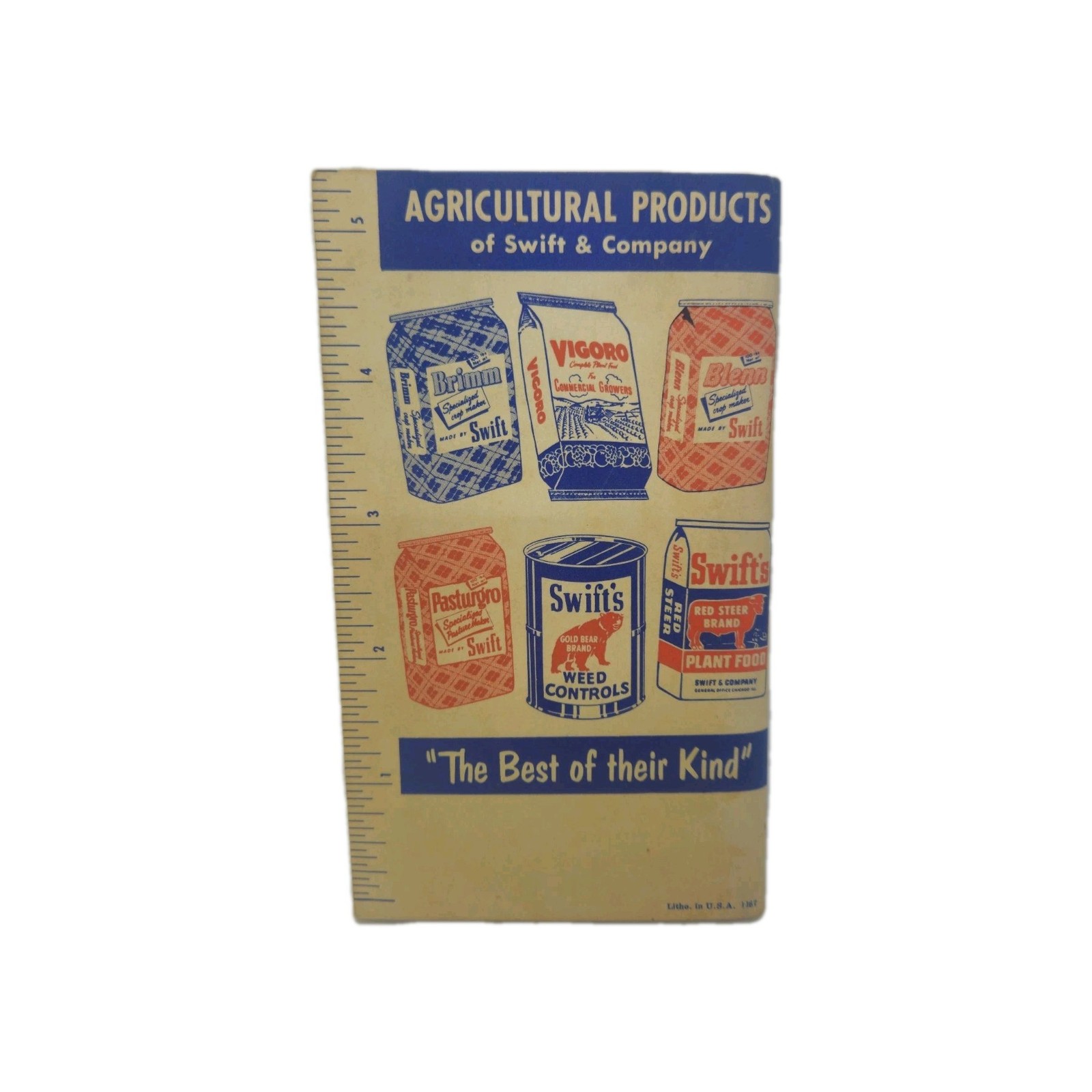 Swifts Red Steer Vintage Notebook & Weather Guide Agriculture Products 1953