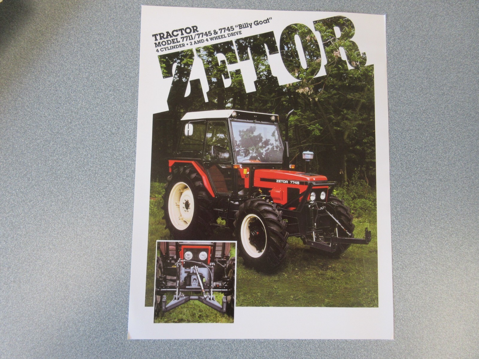 Zetor 7711 & 7745 & 7745 Billy Goat Tractor Brochure 2 Page