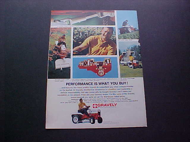 1969 GRAVELY Garden and Lawn Tractor Mower vintage ad–&rsquo;69 (Studebaker Corp)