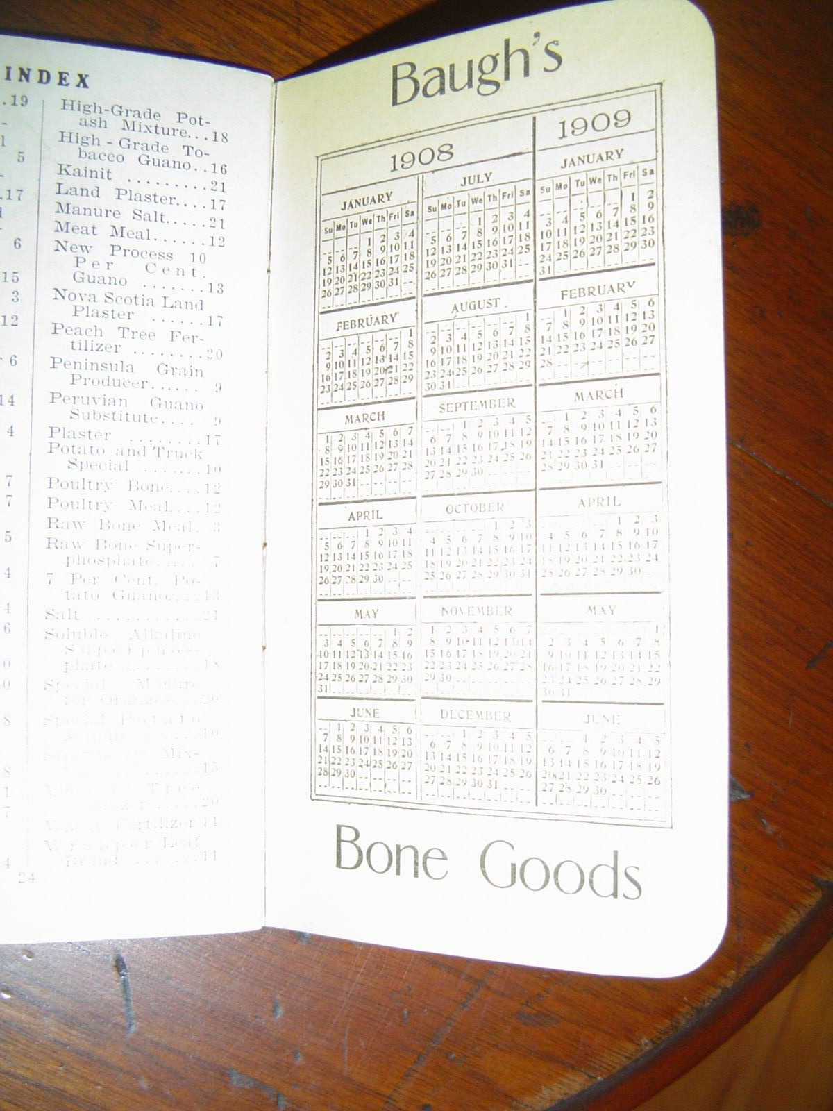 1908 Baugh&rsquo;s Fertilizers Baltimore, MD James F George, Weissport, PA Notebook