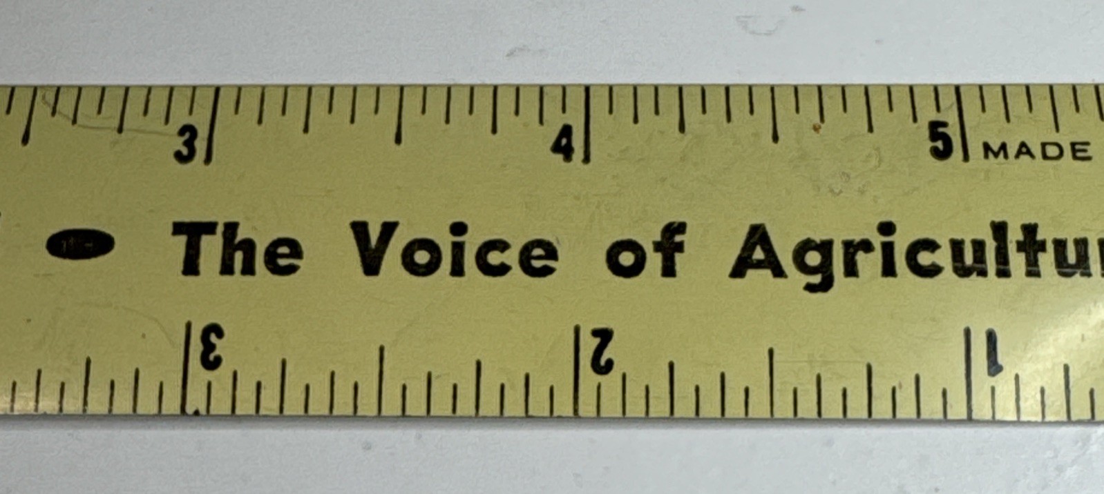 Vintage Farm Bureau 6” Ruler / Tin / Agricultural Insurance Advertising / USA