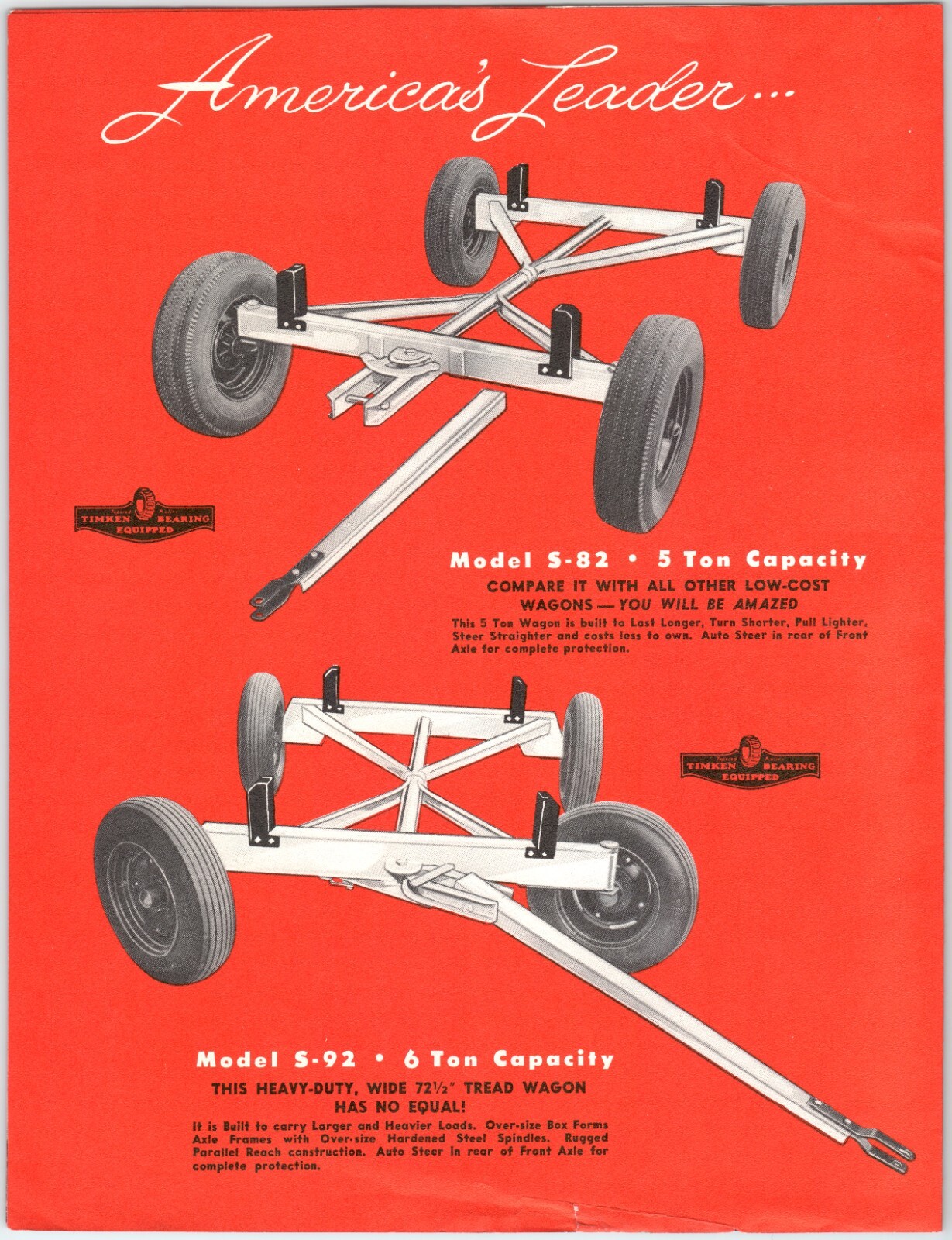 c.1950 WinPower Farm Wagons Catalog Brochure S-82 W-66 Roy Somers Brookville OH