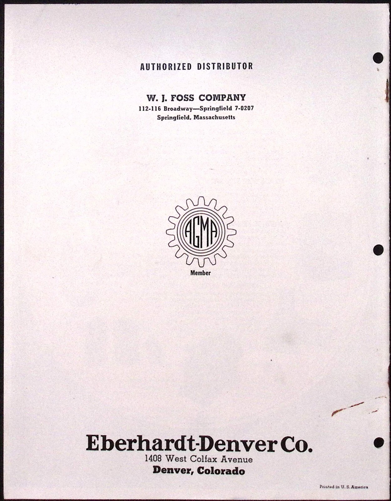 1954 Eberhardt Denver Worm Gear Speed Reducers L Series Catalog 1001