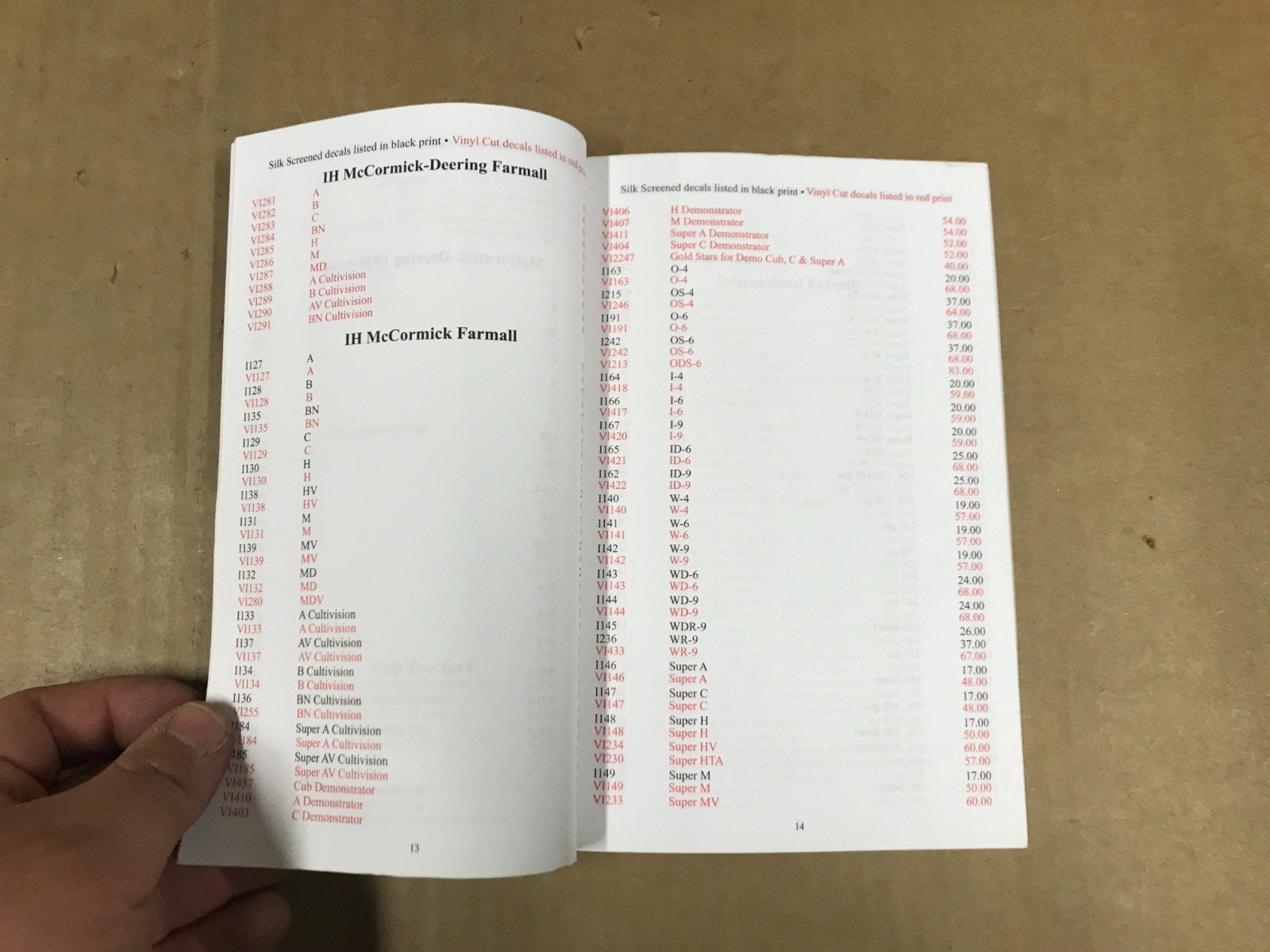 Vintage Maple-Hunter Tractor Details – Decal List 2009
