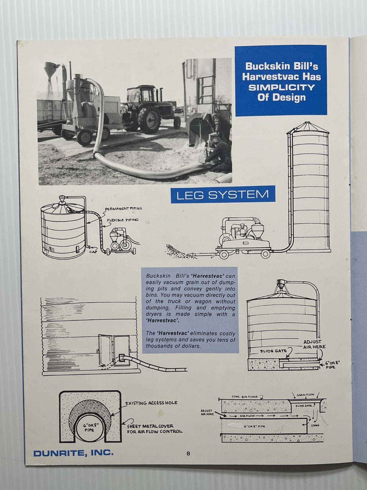 Buckskin Bill&rsquo;s Harvestvac by Dunrite – Sales Brochure *Original Dated 1980s*