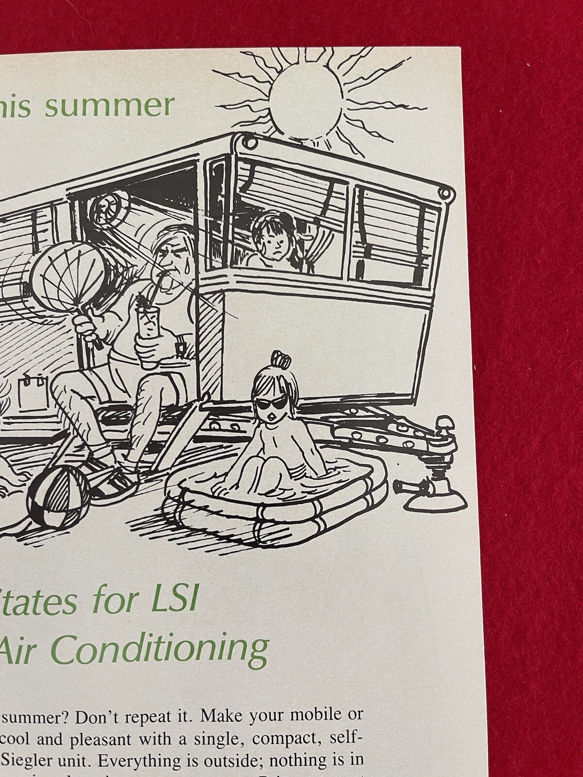 Vintage 1976 Southern States LSI Mobile Home Air Conditioning Print Ad