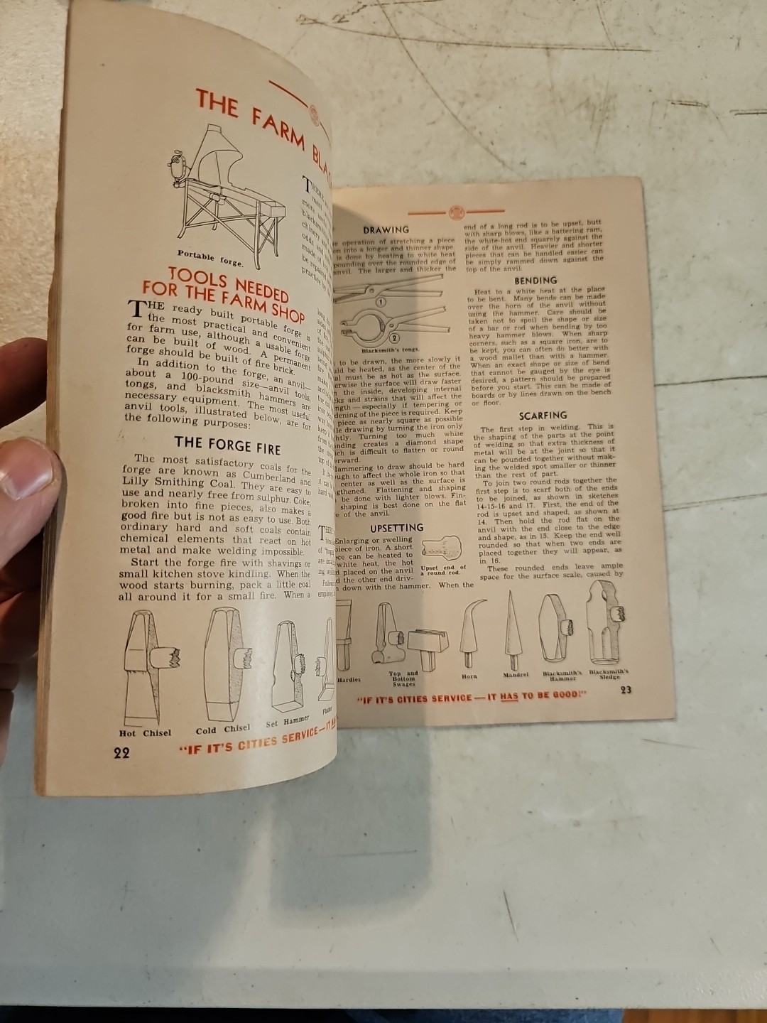 Vintage 1943 Cities Service Oils Farm Book Machinery Farm Guide. As Is