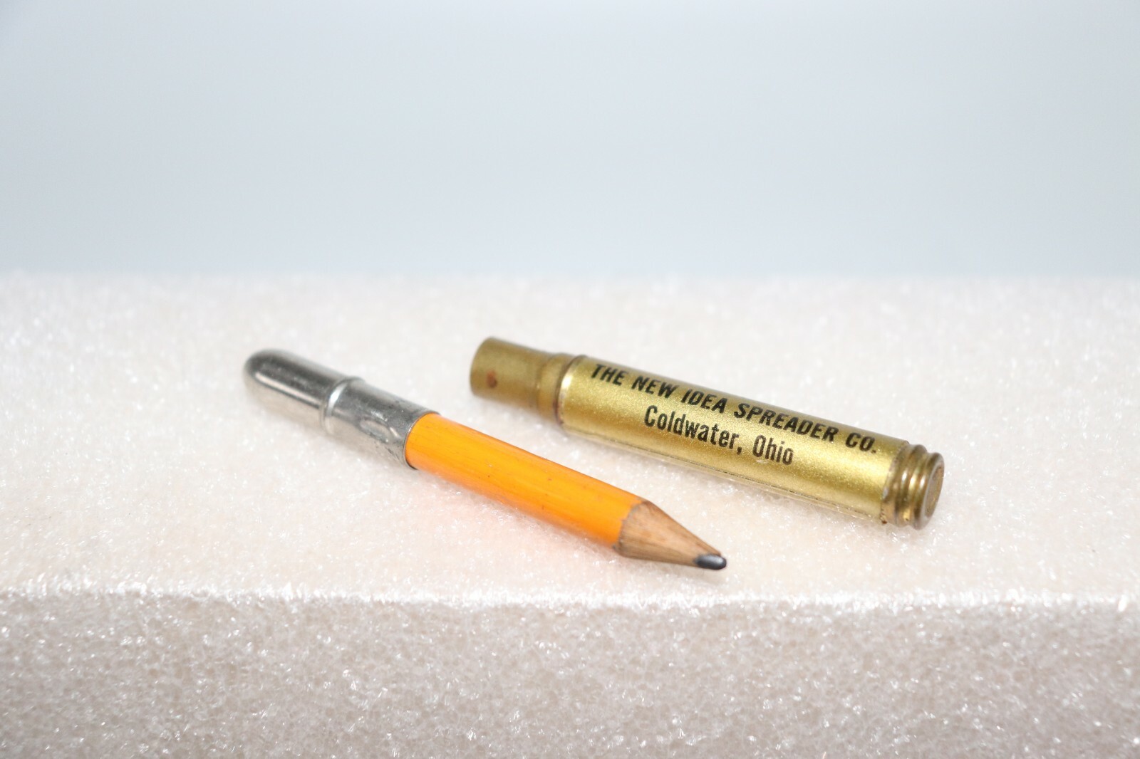 Advertising Bullet Pencil NEW IDEA Spreader Co. and Bordon Fertilizer Patch Lot