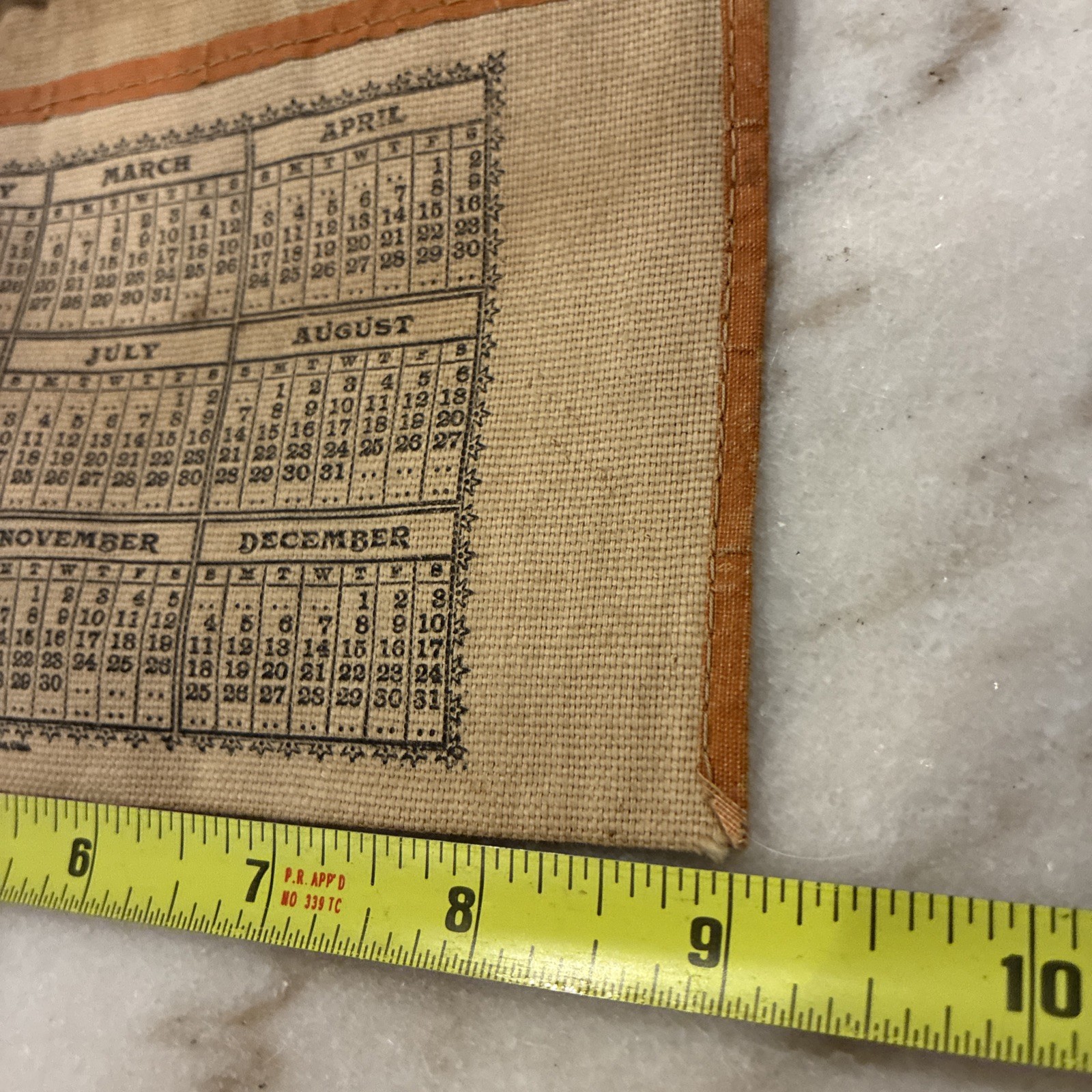 Antique Vintage SATTLEY MANUFACTURING ADVERTISING POUCH WITH 1898 CALENDAR