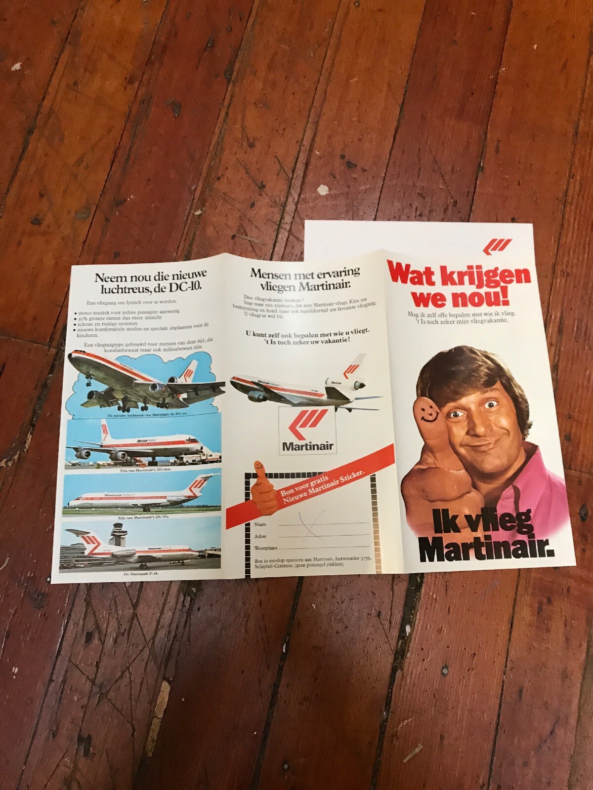 Matinair Holland Brochure w/ Letter Vintage