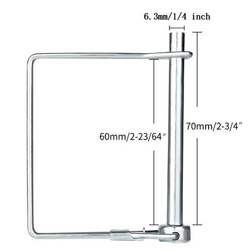 10 Pcs, Hitch pin Wire Lock Pin Safety Coupler Pin 1/4&Prime; x 2-3/4&Prime;for Farm Lawn…