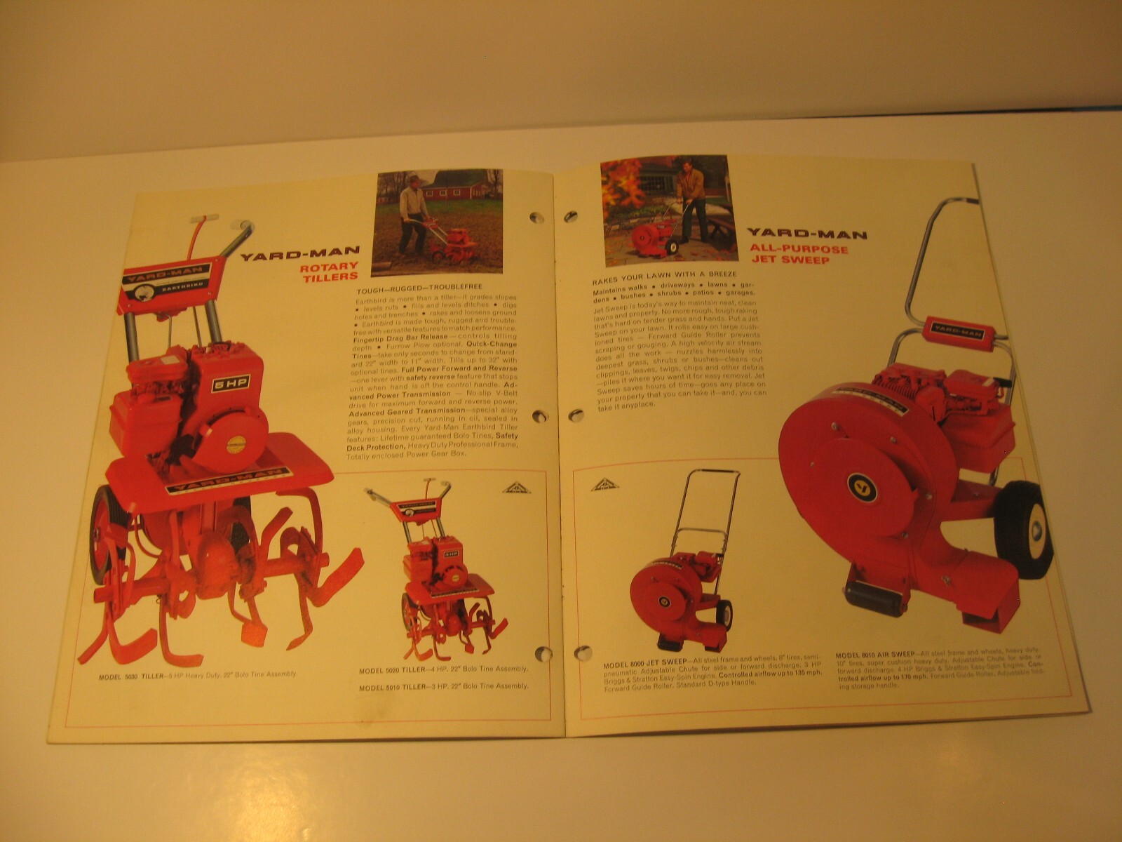 Yard-Man Lawn Mower Sales Brochure 1968 Tillers Snow Thrower