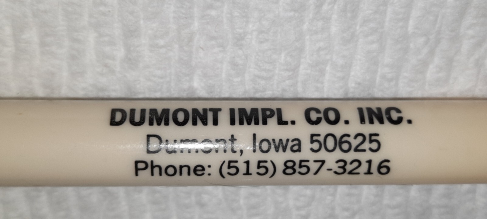 « AVCO NEW IDEA * Dumont Impl. Co. Inc. * Dumont, Iowa » Bullet Pencil
