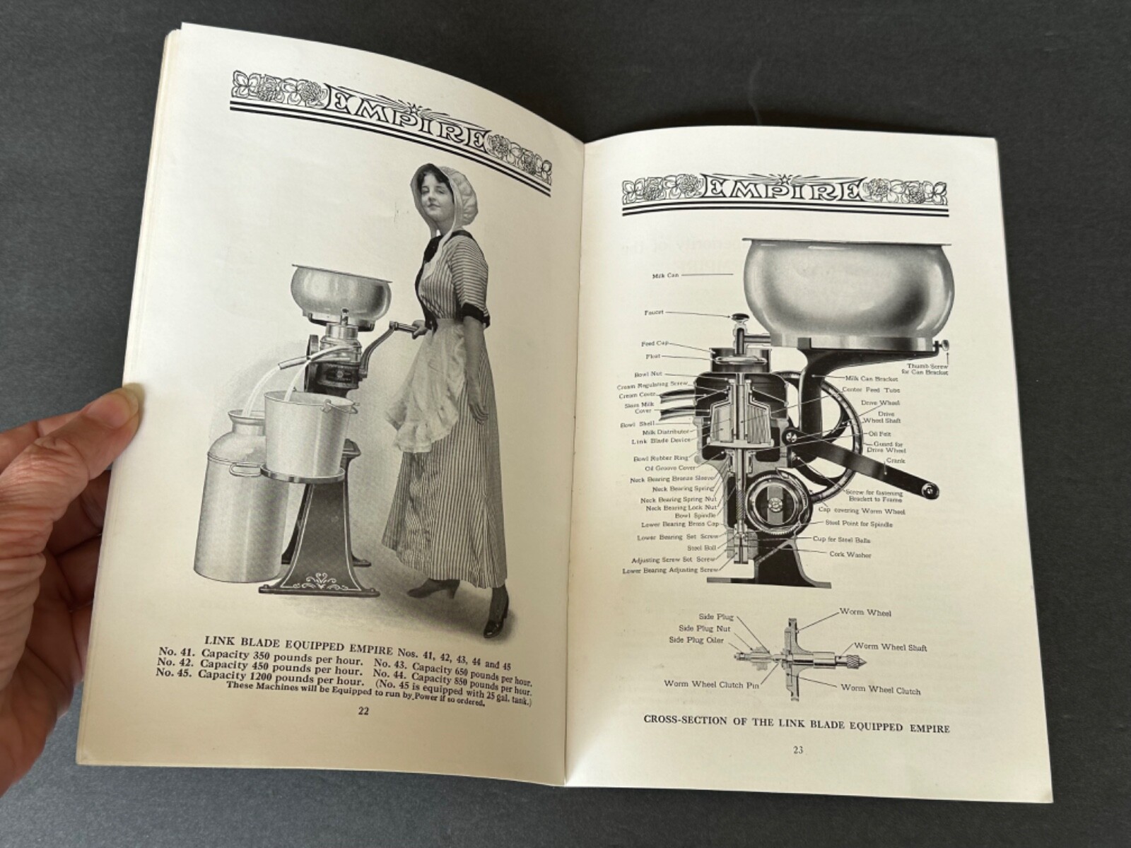 VINTAGE Advertising Catalog Dairy Machinery Empire Cream Separator Company 1914