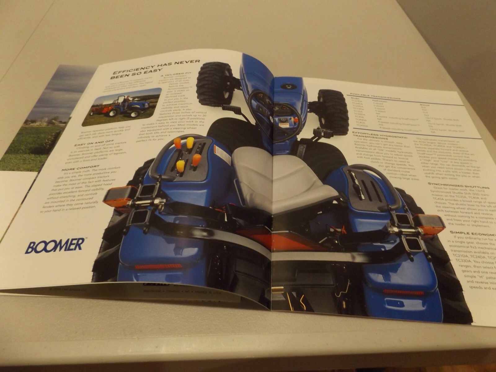 2-pc. NEW HOLLAND BOOMER UTILITY & COMPACT TRACTORS, LIT # NH1050336, NH1050349