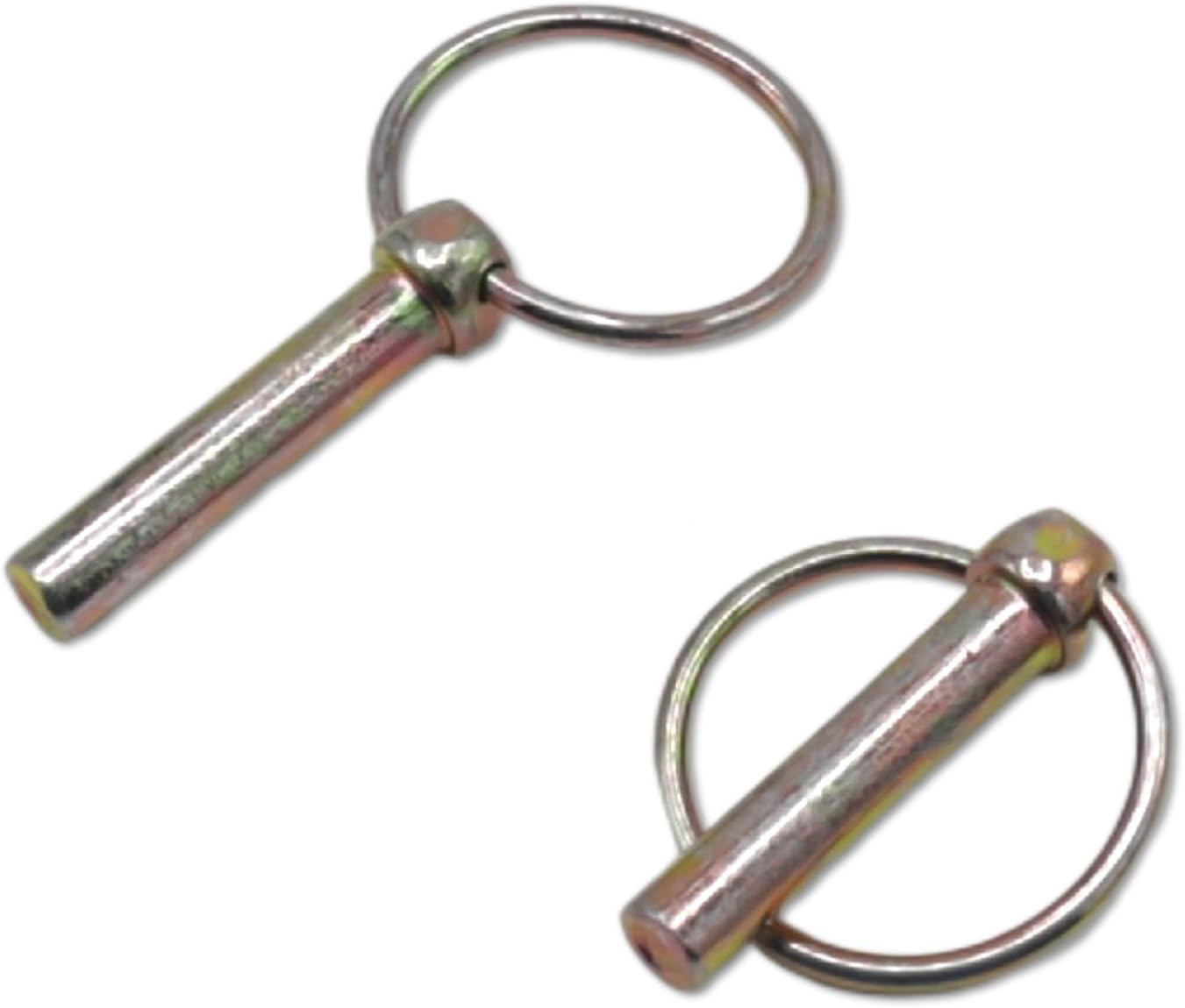 3/8 Inch Lynch Pin Assortment Kit, 6Pcs Heavy Duty round Linch Pins with Ring, L