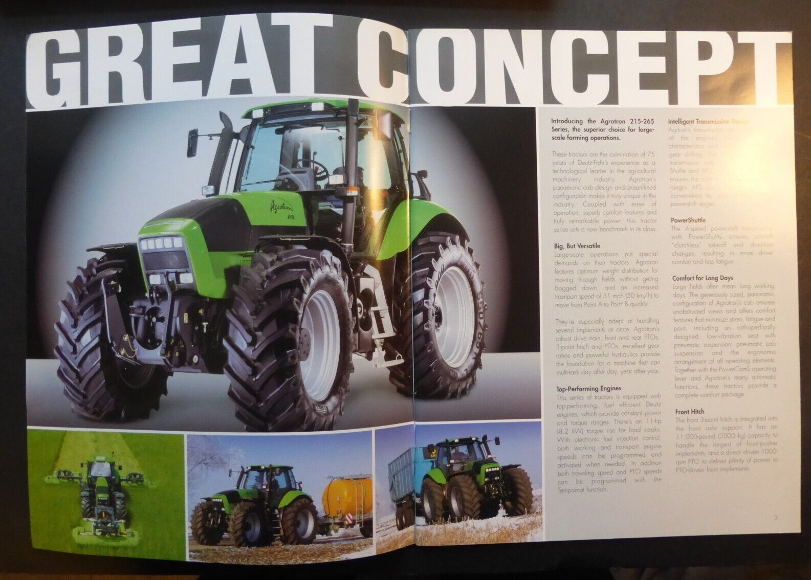 VTG Ad Sales Brochure Catalog Deutz-Fahr Agrotron Great Class 215 265