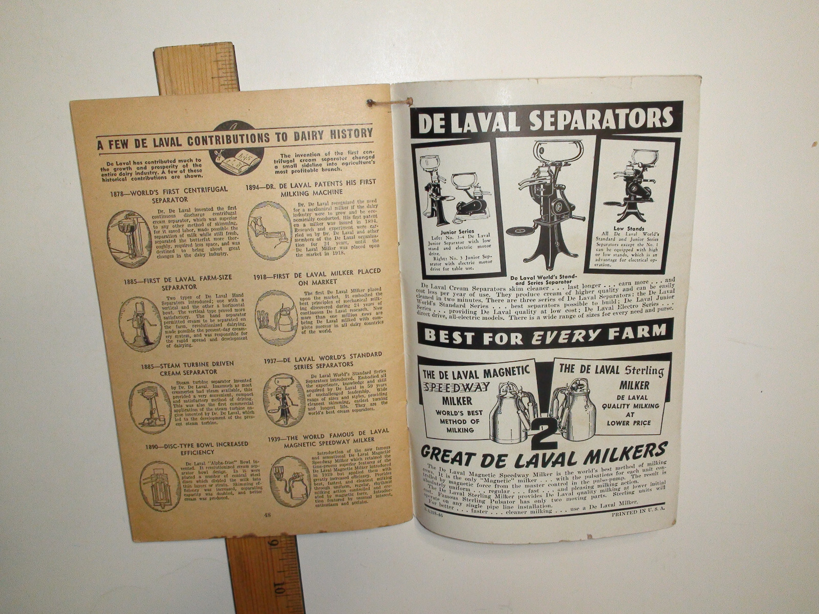 1946 DeLaval Handy Reference Yearbook – Jacob Bender & Son – Sutton, NE