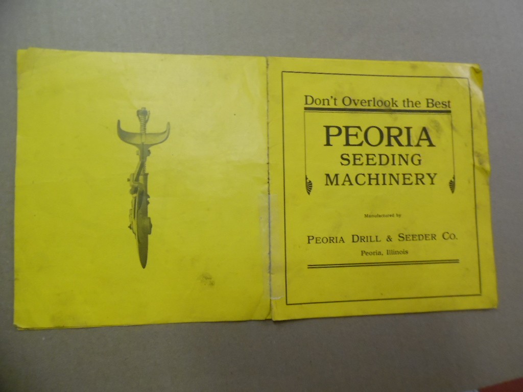 c.1908 Peoria Drill & Seeder Co, Seeding Machinery Catalog Antique Original