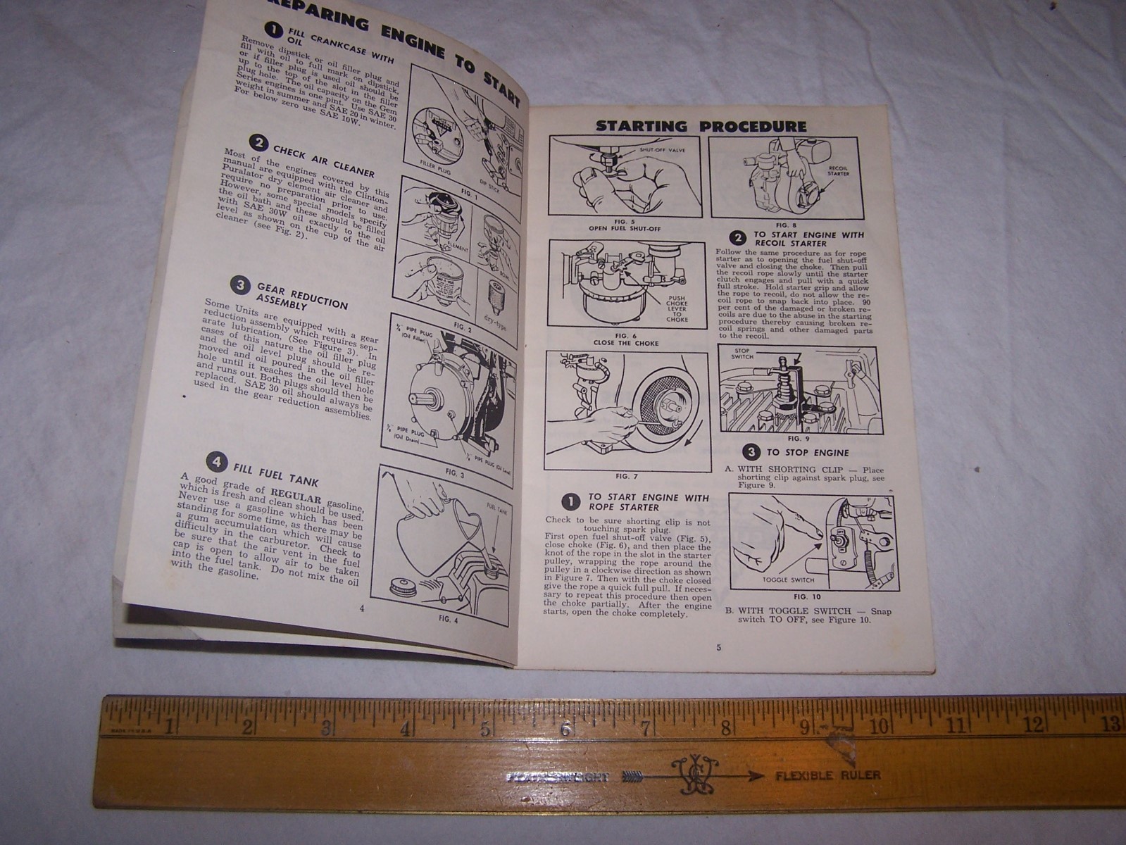 Vintage Operation & Maintenance Manual CLINTON Engines VS 100 A-2100 3100 AVS