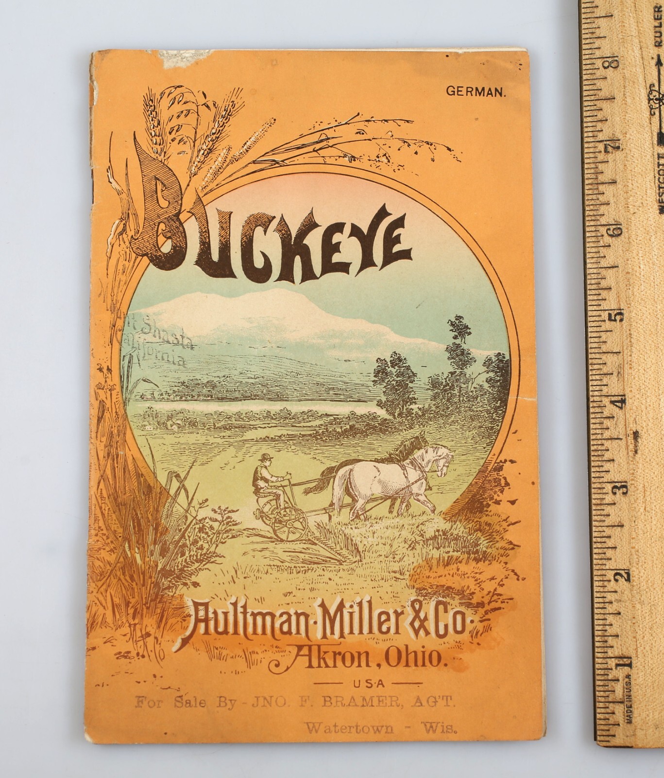 1892 Buckeye Binders Mowers Catalog Aultman Miller Co. Akron Ohio In German