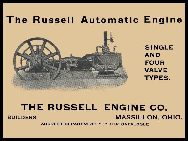 1905 Russell Automatic Engine – Massillon, OhiO NEW METAL SIGN: 9×12&Prime;
