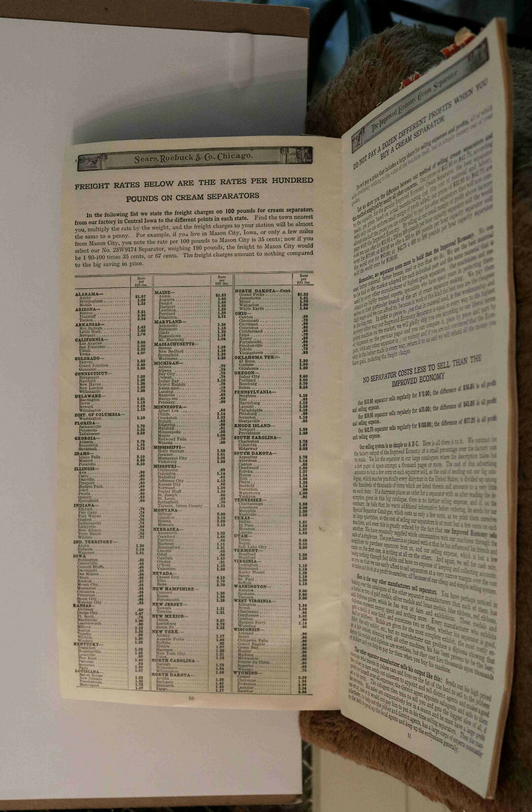 Antique 1907 Sears Roebuck Economy Cream Separator Catalog/Advertising Brochure