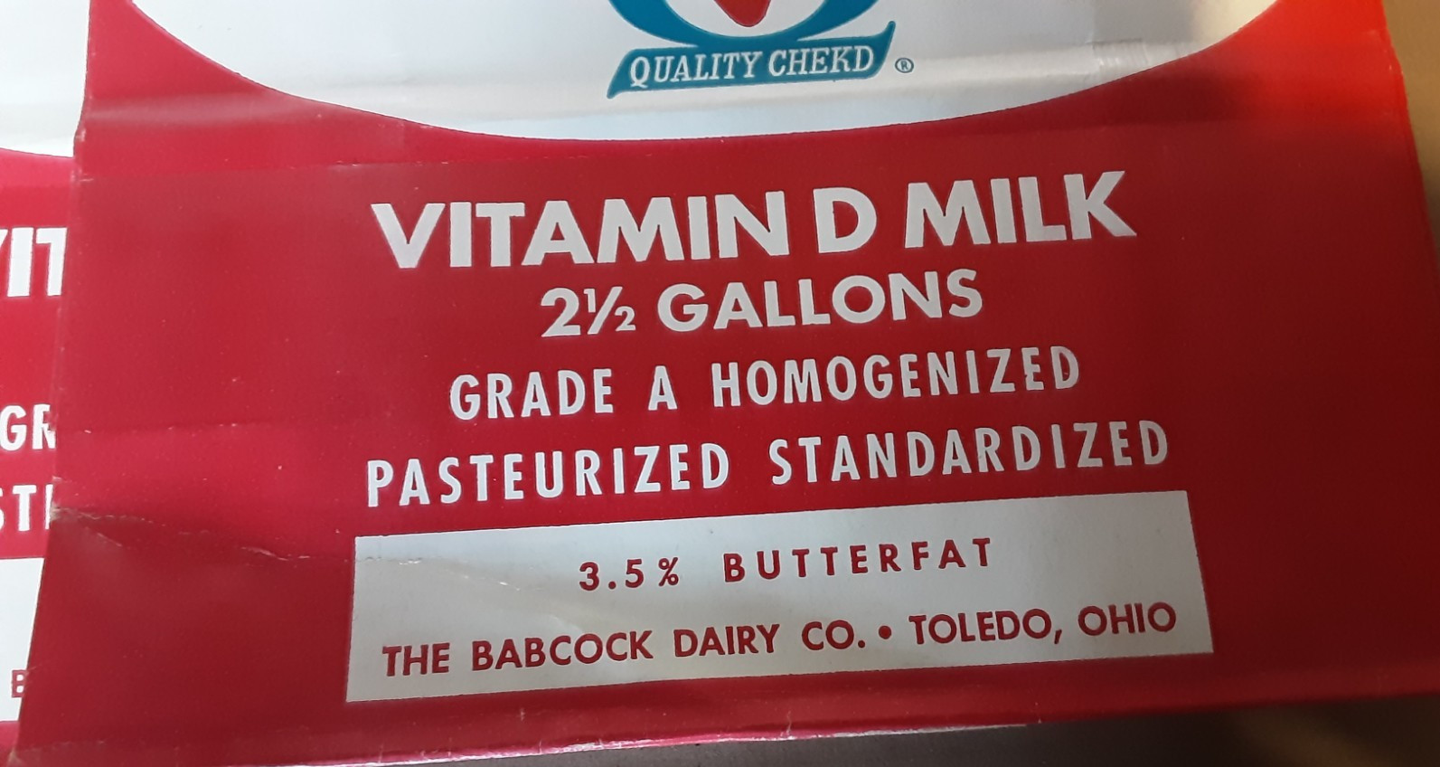 Lot of 3 Babcock Dairy 2½ Gallon Delivery Bags Toledo OH Red Blue Logo Clean