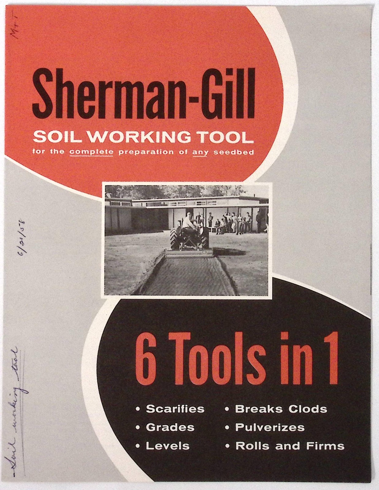 1958 Sherman Gil Soil working Tool Brochure Sherman Products Royal Oak MI