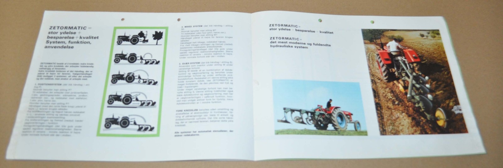 Zetor 3011 Tractor Specification Brochure Prospekt DK