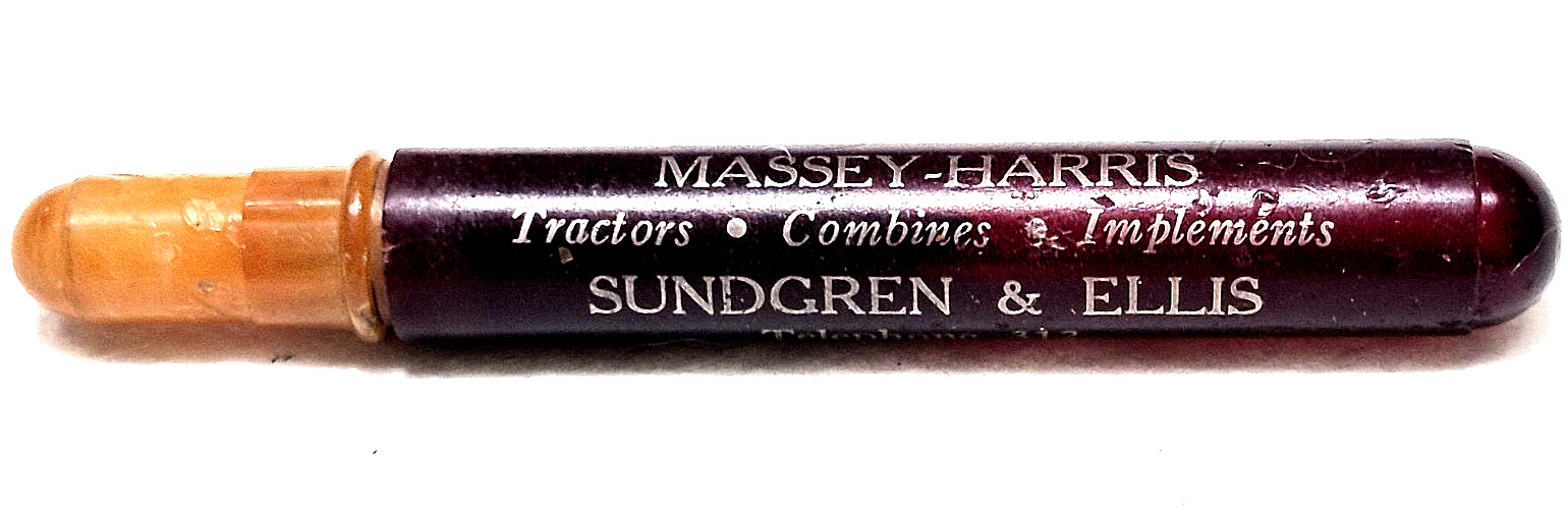 « MASSEY-HARRIS * Sungren & Ellis & Phone 312 * Greensburg, Kansas » Bullet Pencil