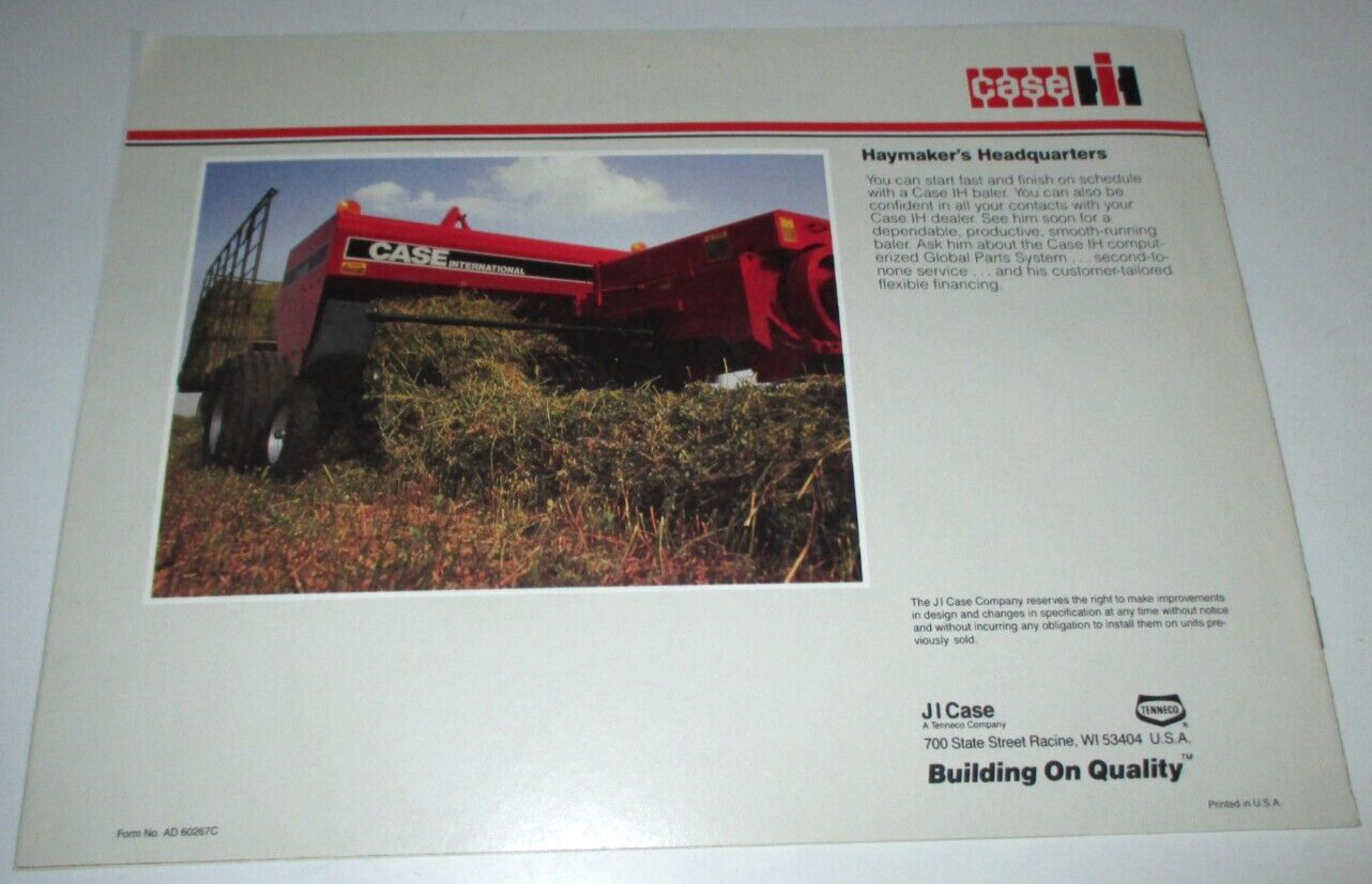 Case IH 435 445 5420 Rectangular Balers Sales Brochure Literature CIH OEM!