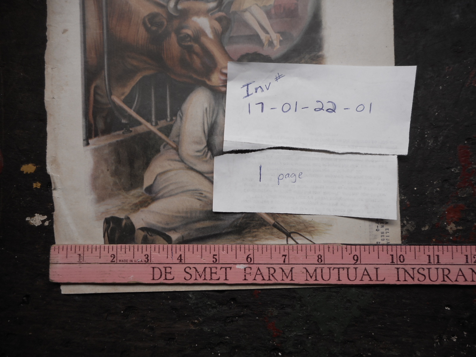 1928 CAPPER&rsquo;S FARMER Cover Only, Vintage picture musty, tattered Farmhouse Decor
