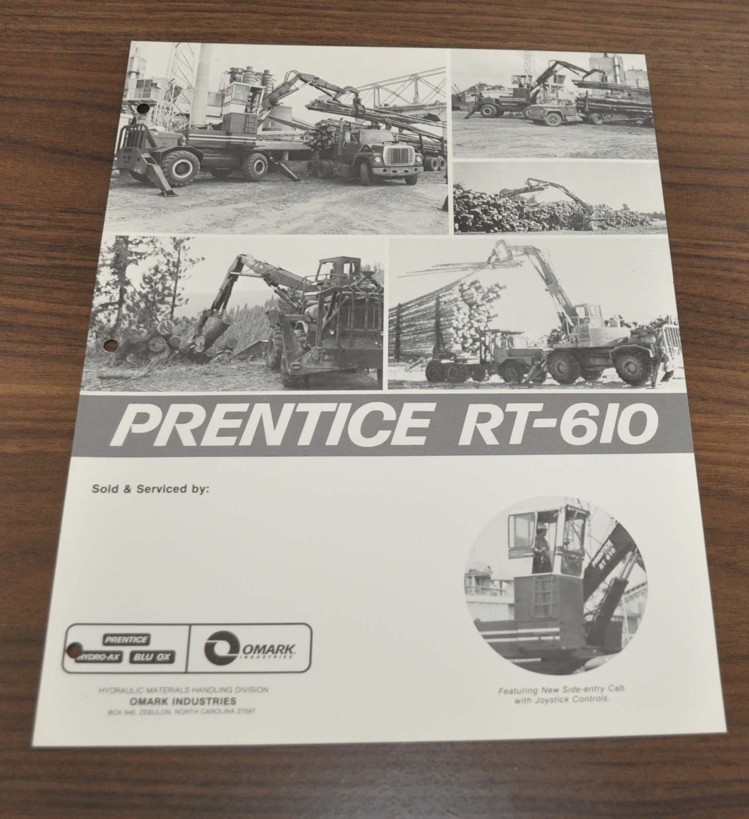 Prentice RT-610 Logging Truck Hydraulic Crane Specifications Brochure Prospekt