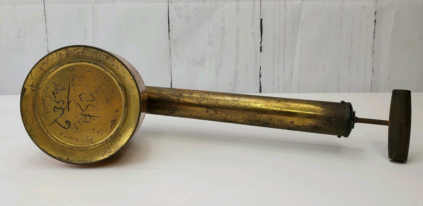 Vintage DOBBINS Metal Ware SUPER BILT SPRAYER Copper Drum Wood Handle Decoration