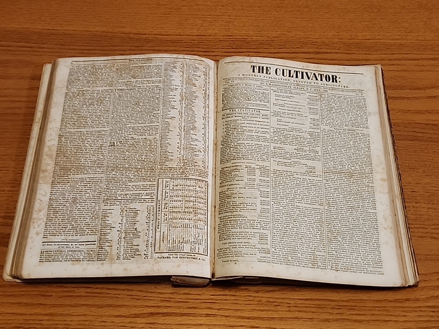 The Cultivator Monthly Journal Hardbound Book 1838