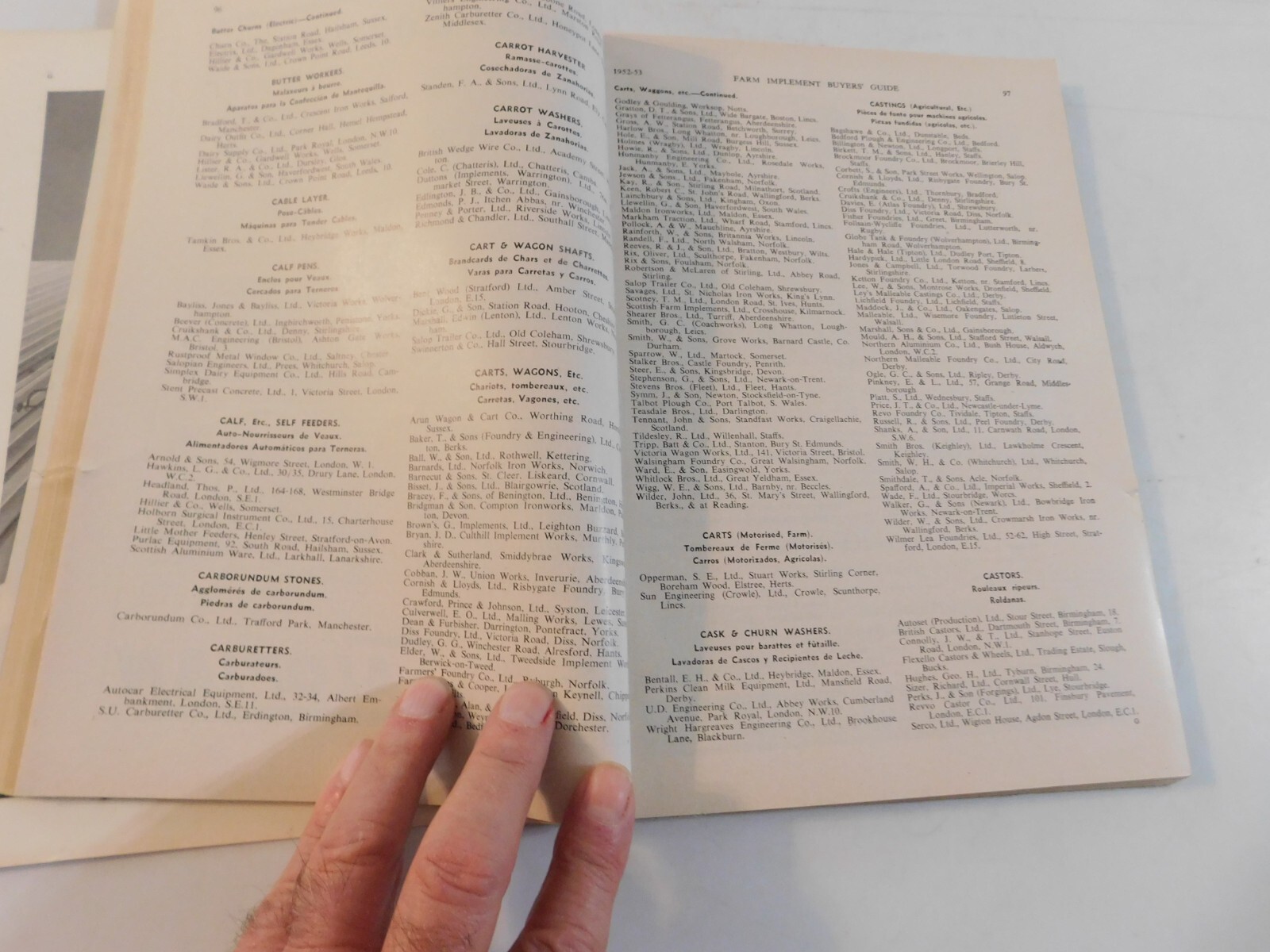 1952-53 FARM IMPLEMENT BUYER&rsquo;S GUIDE ENGLAND WINNROWERS LAND ROLLERS TEA CUTTERS