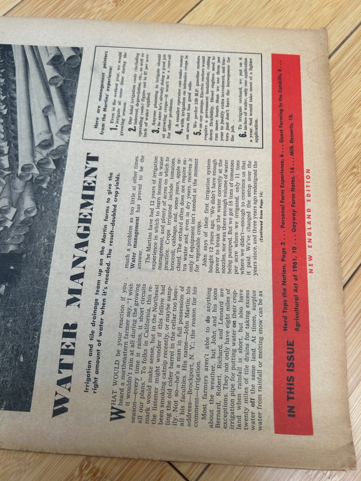 JUNE 3 1961 AMERICAN AGRICULTURIST MAGAZINE THE FARM PAPER WATER MANAGEMENT